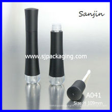 double matt black color lip gloss tube lip gloss bottle plastic cosmetic case Luxury Cosmetic Packaging